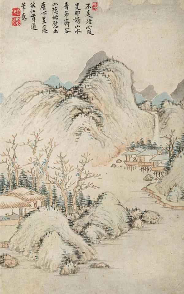 顯德和尚的《 仿宋元明各家山水冊》，形神俱肖！