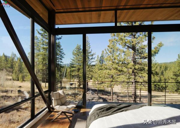 混凝土基礎鋼材作框架結構木材作裝飾吊頂這樣的現代風格木屋好嗎