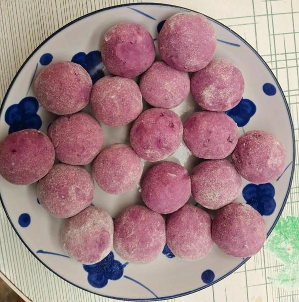 油炸紫薯球的做法