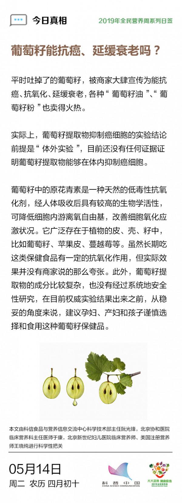 【網路闢謠】葡萄籽能抗癌、延緩衰老嗎？