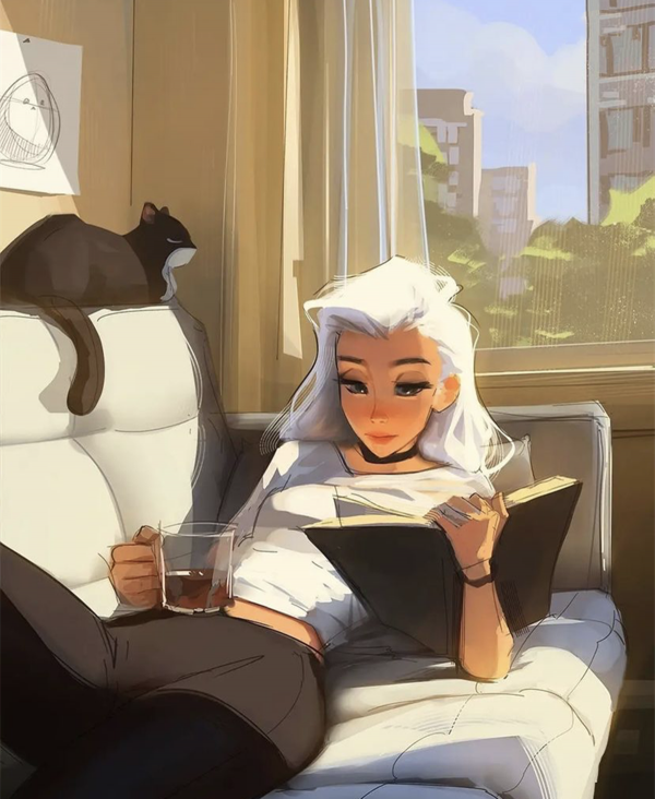 畫師和貓咪的日常，不少動漫開局就送寵物，有陪伴作用還能當外掛