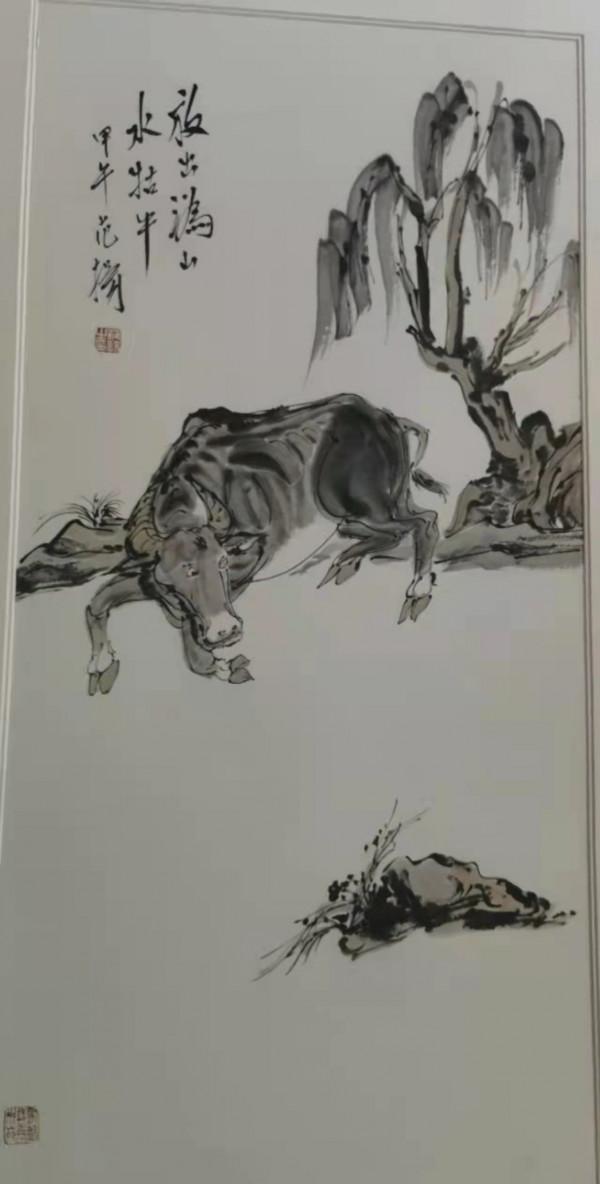 範揚筆下水牯牛 神形兼具引轟動 範揚筆下水牯牛 神形兼具引轟動