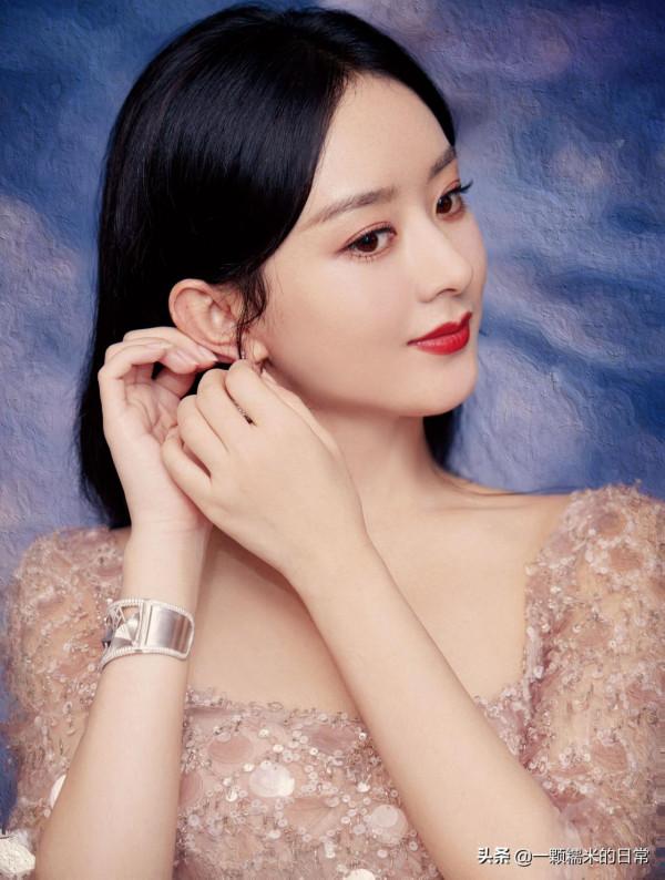 趙麗穎肉色蕾絲紗裙仙氣飄飄