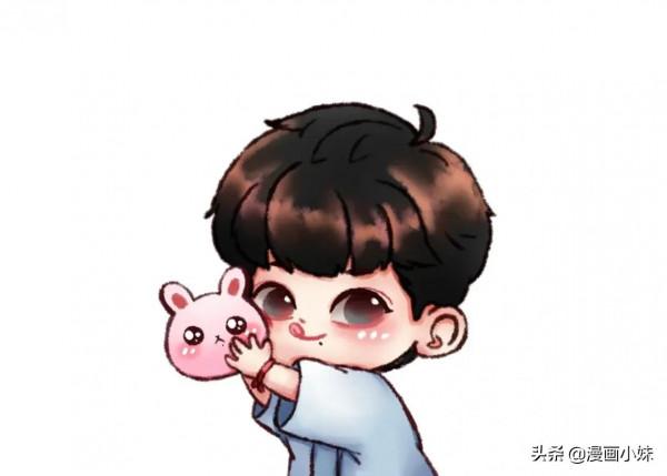 63張Q版肖戰哥哥的繪畫，呆萌又可愛