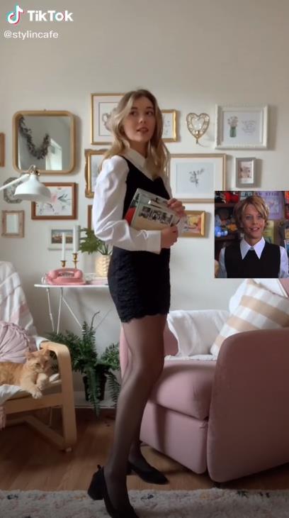 外國妹子紛紛模仿起梅格瑞恩的秋季穿搭，摩登雅痞風舒適又實用