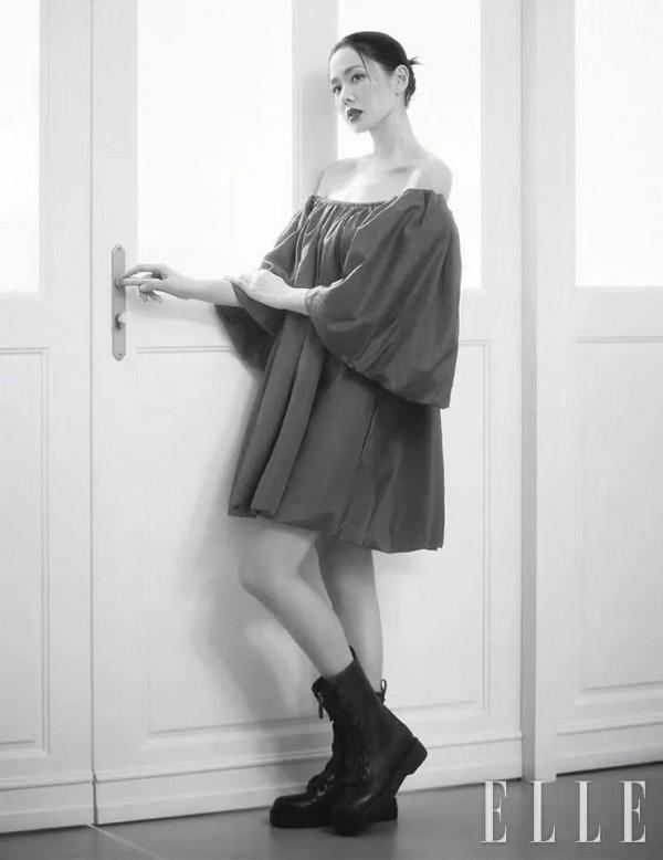 孫藝珍ELLE畫報，此次畫報是官宣結婚後第二天拍攝的 狀態好好 好美