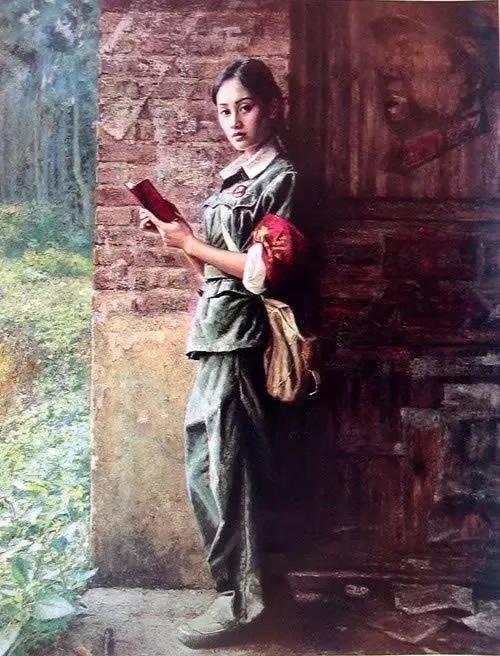 著名油畫家陳大中作品（紅衛兵）