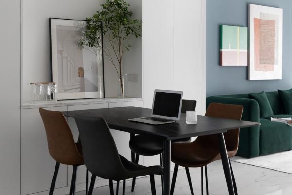 160平北歐風格裝修，藍色、白色和原木色組合，營造舒適溫馨小家