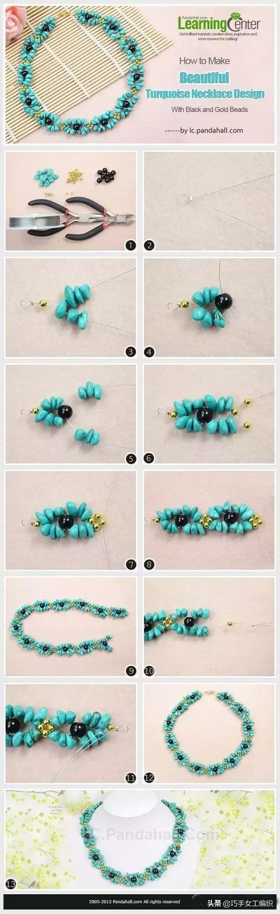 34種串珠飾品教程，收藏了