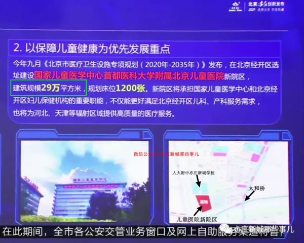 規劃公示！北京兒童醫院新院區敲定亦莊河西？