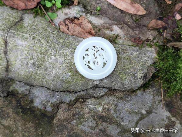 ［龍鳳呈祥］|精品和田白玉山流水對牌 一級細白