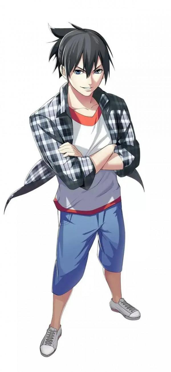 動漫男孩插畫手機桌布