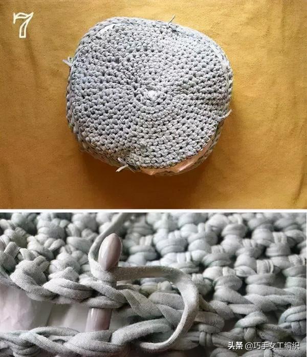 家裡的舊毛線，拿來鉤幾個圓形凳子，簡單好學，全家人都會喜歡