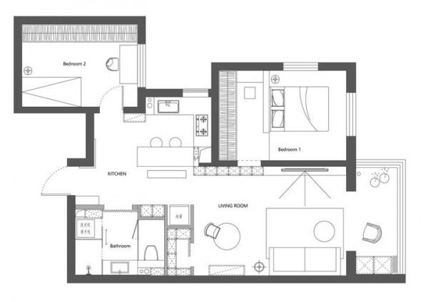 兩人居丨打破封閉廚房的束縛,將空間化零為整 兩人居丨打破封閉廚房的束縛,將空間化零為整