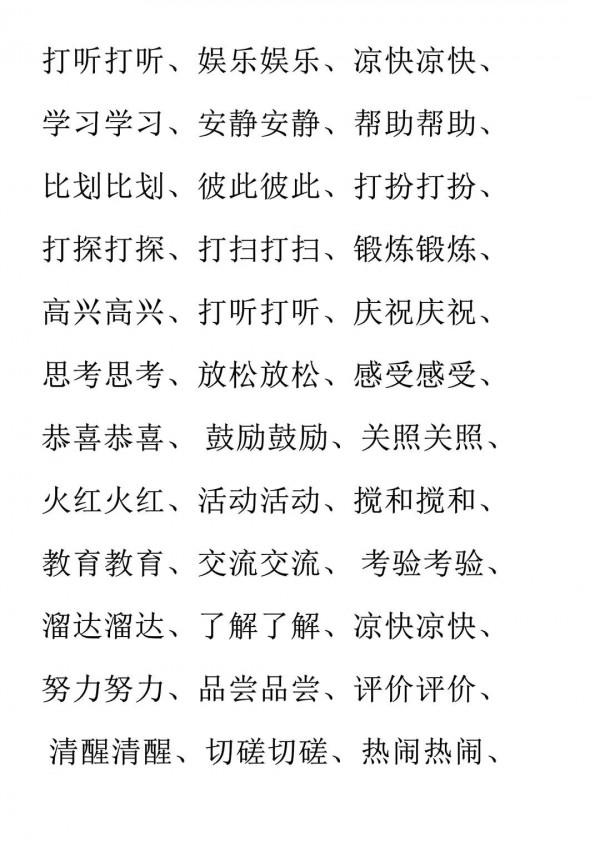 這篇文章，彙總了AABC、ABCC、AABB、ABAC、ABB等結構形式的詞語