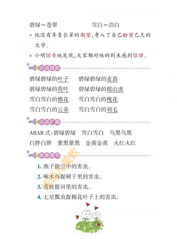 一年級語文下冊，經典課堂筆記，預習必備