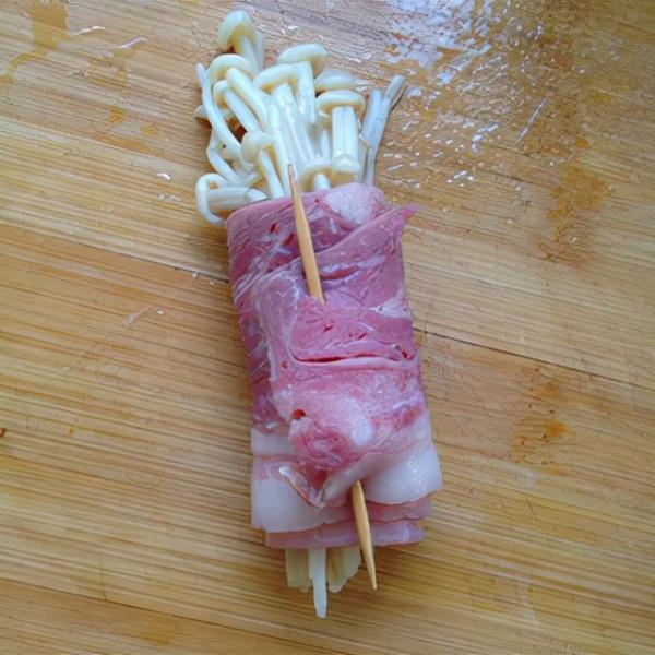 鐵板培根金菇卷的做法