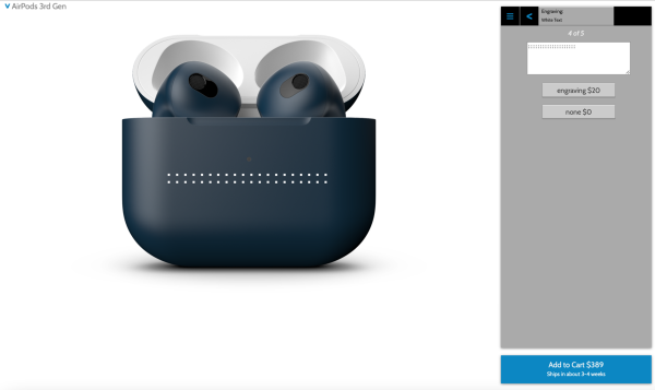 噴漆定製版AirPods 3來了，售價319美元起