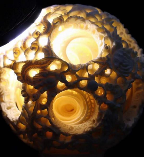 中華神工——猛獁牙雕鬼工球！陳德志大師作品