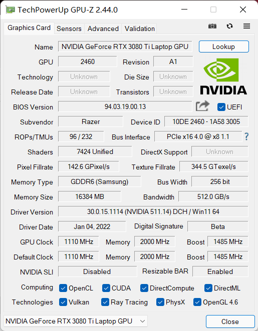 聊一款搭載RTX 3080 Ti膝上型電腦GPU的頂級遊戲本