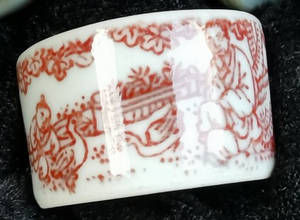 簡筆“羲之愛鵝”圖紅彩鳥食罐