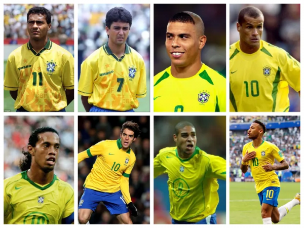 近30年來巴西的8位攻擊線的巨星，你最喜歡誰？
