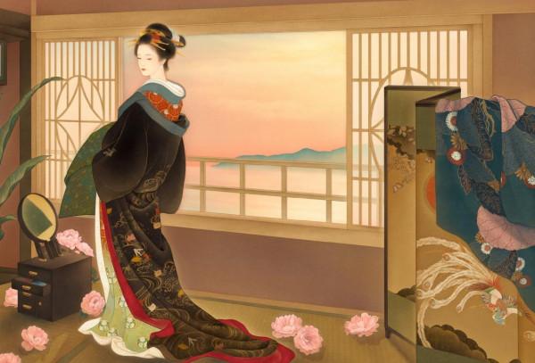 女人、貓與花——日本畫家松浦工筆女性繪畫作品(圖) 女人、貓與花——日本畫家松浦工筆女性繪畫作品(圖)