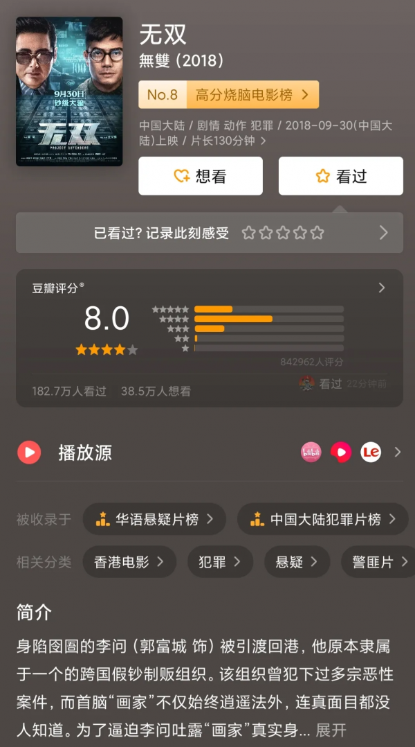 最經典燒腦高燃好看的十五部電影