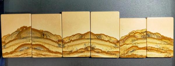 石畫《江山行旅圖》，藏石中外藝苑