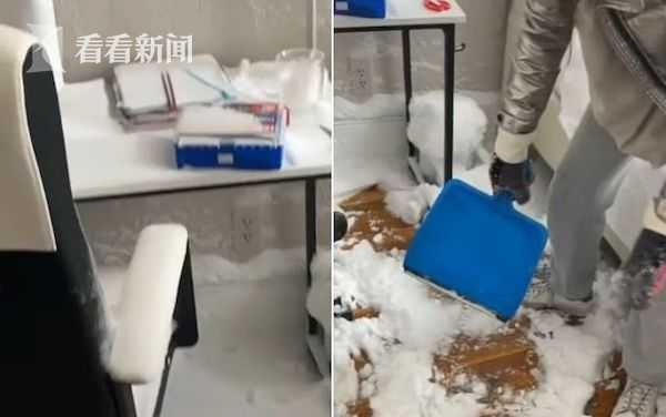 女生出門忘關窗 暴風雪灌入臥室變冰雪世界