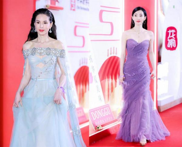 紅毯穿搭，蔣勤勤優雅李若彤仙氣，景甜變身復古名媛貴氣出挑