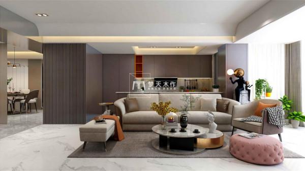 夢天木作·格調樣板間丨99m²新現代輕奢，奢華有度，時尚精緻家