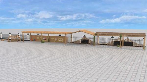 貌美又實用的戶外木製長廊，就是這麼招小盆友喜歡