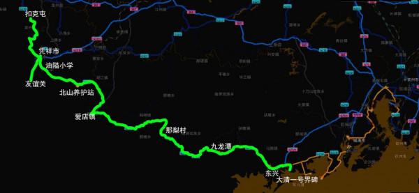 一張導航圖自駕遊新219國道全程10065公里，從東興到喀納斯（一）