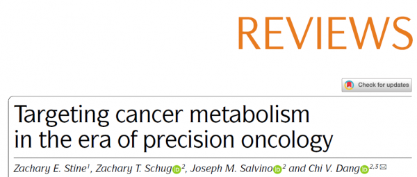 Nature綜述:百年積累,靶向癌症代謝的新藥開發如何迎來突破? Nature綜述:百年積累,靶向癌症代謝的新藥開發如何迎來突破?