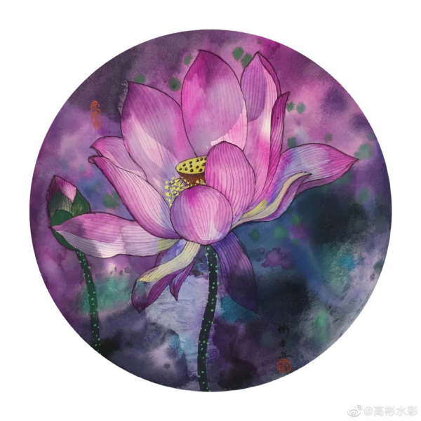 川美畢業的水彩大師，筆下繽紛的花卉、極致的風景靜物，張張迷人