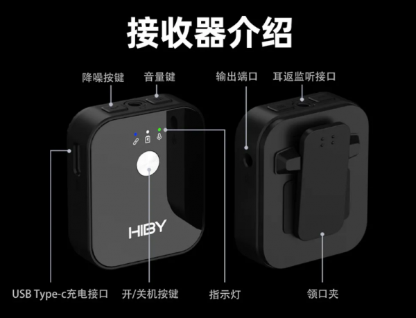 海貝音樂推出 HiBy MC1 領夾無線麥克風：368 元起，10 小時續航