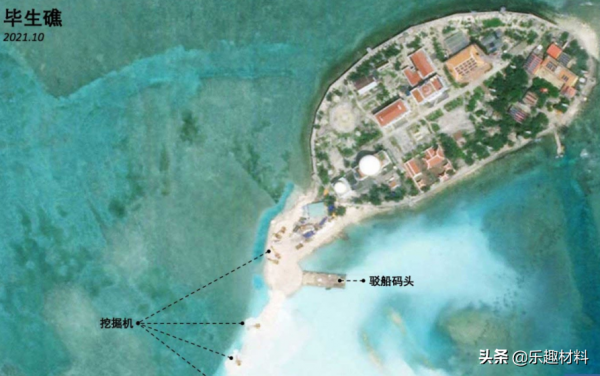 南沙渚碧島最新衛星圖,空地幾乎100%被綠色植物覆蓋 南沙渚碧島最新衛星圖,空地幾乎100%被綠色植物覆蓋