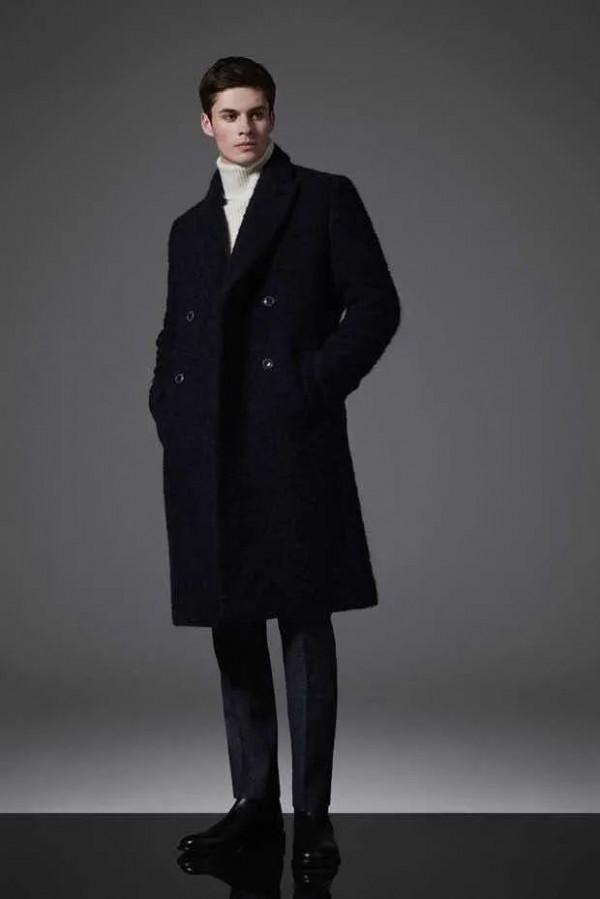 高領毛衣+大衣=冬季標配