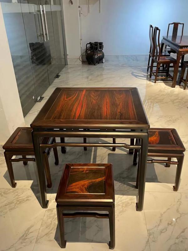 大紅酸枝八角休閒桌