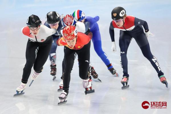 冬奧短道速滑女子1500米1&sol;4決賽 張雨婷獲得所在小組第三