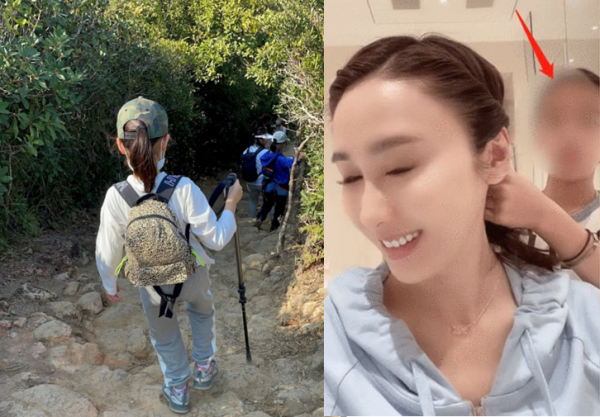 50歲黎姿帶仨女兒爬山！面板白皙水嫩似少女，雙腿纖細微笑露白牙