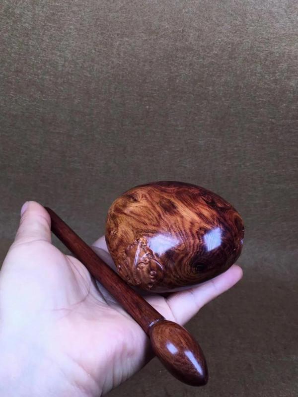 這，算不算傳家寶？海南黃花梨木魚一件