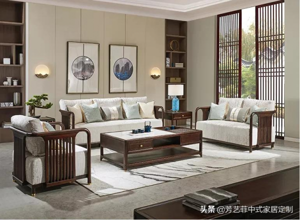 148㎡新中式，黑檀+黑胡桃傢俱，通透禪意，一進門就被治癒了