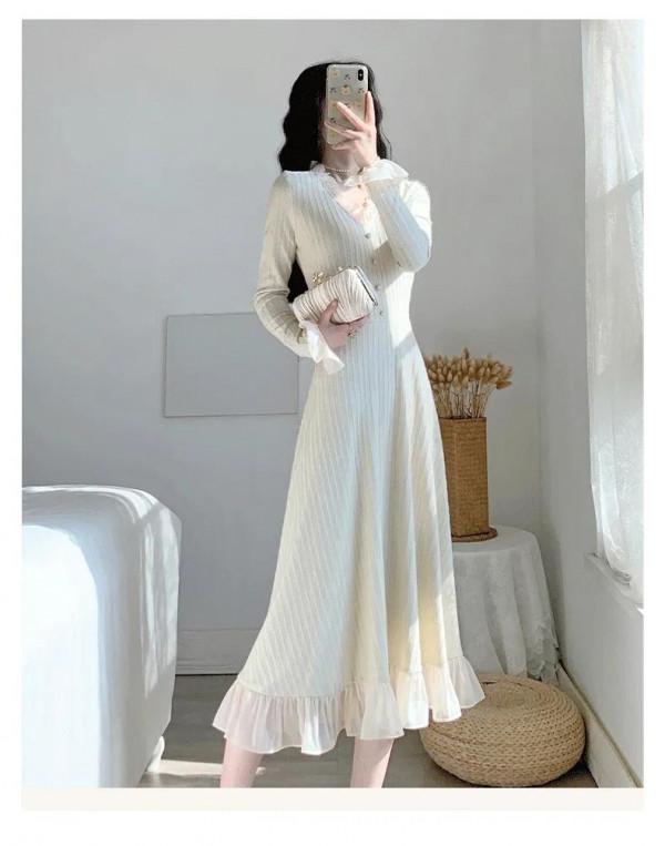 2021秋裝新款復古打底針織裙 2021秋裝新款復古打底針織裙