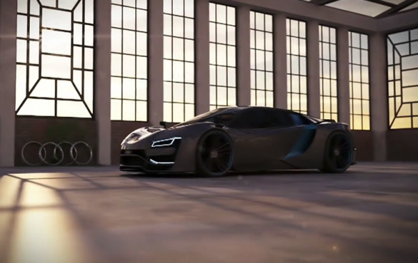 最新設計語言大燈，百公里3秒！奧迪全新R9雙門超跑