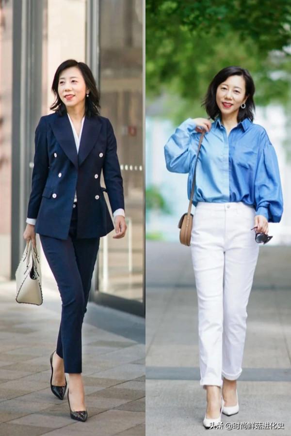 這才是50歲女人該有的穿搭，“九分小腳褲+高跟鞋”，優雅還時髦