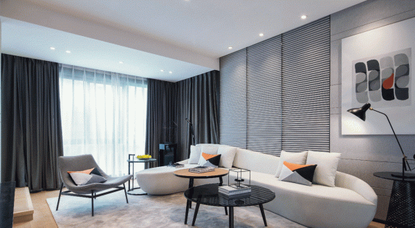 現代裝修案例三居室150平米