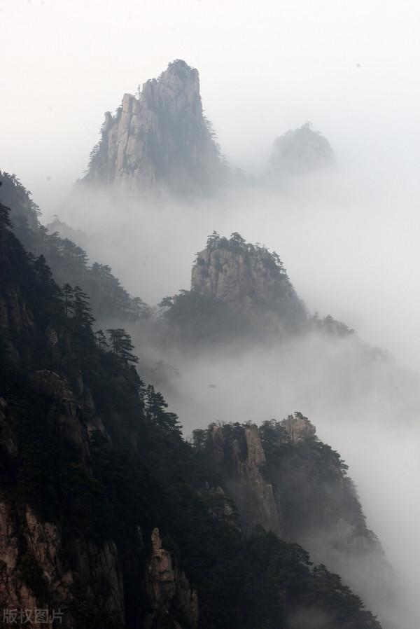 雲霧繚繞大山仙境圖片，唯美的意境，一起感受山水風景的壯美