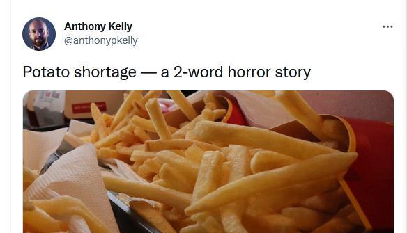 2021的“災難性”結尾：土豆短缺麥當勞沒薯條 口糧短缺寵物在捱餓